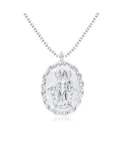 Mother Mary Pattern Silver Necklaces SPE-3822